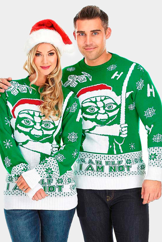 Couples Star Wars Yoda Ugly Christmas Sweater