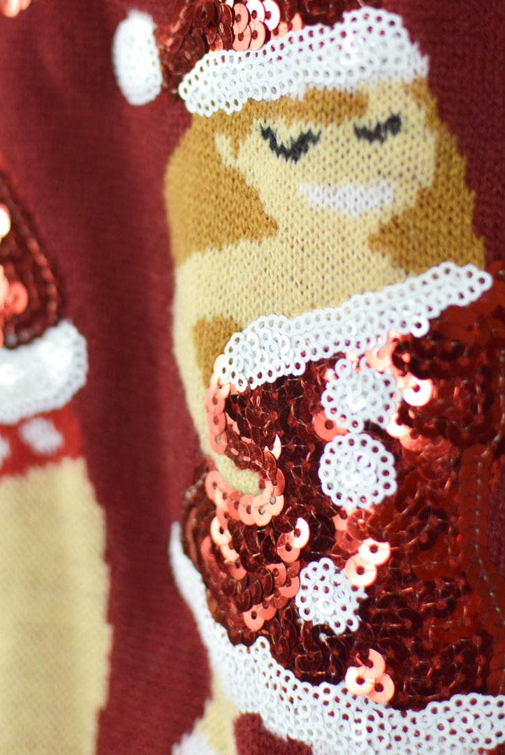 Ugly Christmas Sweater Jingle Ladies with Sequins detail 1