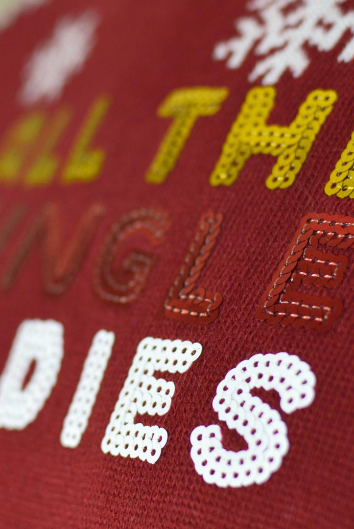 Ugly Christmas Sweater Jingle Ladies with Sequins detail 2
