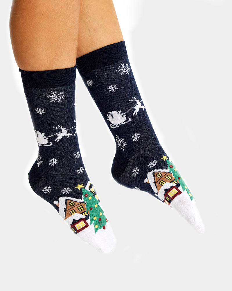 Unisex Ugly Christmas Socks Alaska women and men