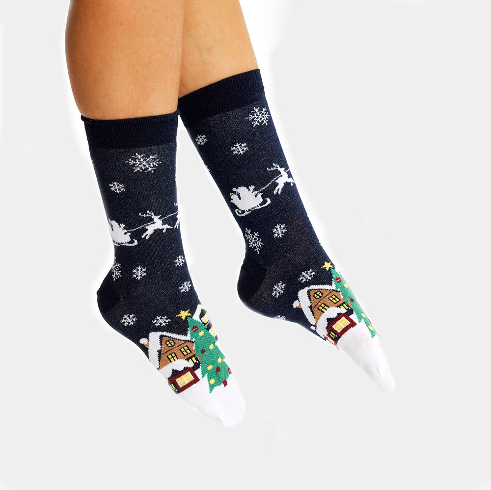 Unisex Ugly Christmas Socks Alaska women and men
