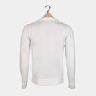White 3D Boys and Girls Ugly Christmas Sweater with Hairy Reindeer back