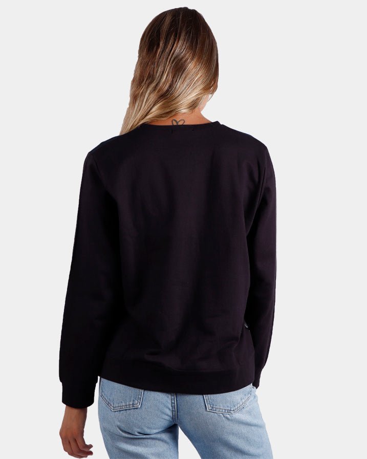 Womens Ugly Christmas Sweatshirt Snow Tree Back