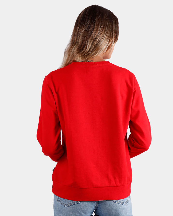 Womens Ugly Christmas Sweatshirt Smile Back