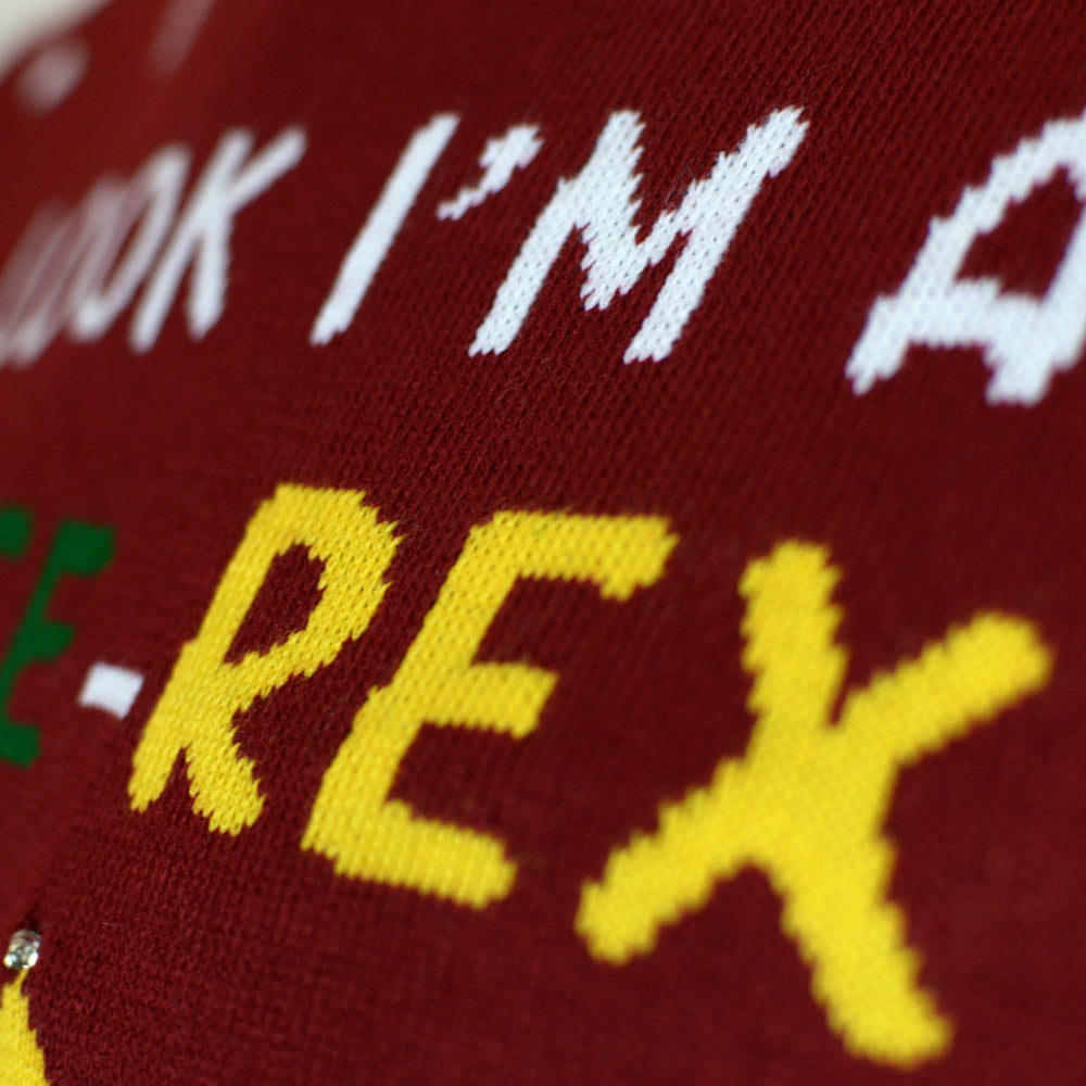 Tree-Rex LED light-up Family Ugly Christmas Sweater detail