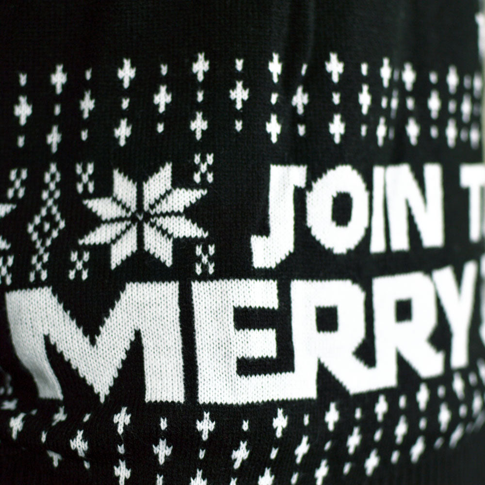 Join The Merry Side Ugly Christmas Sweater Detail