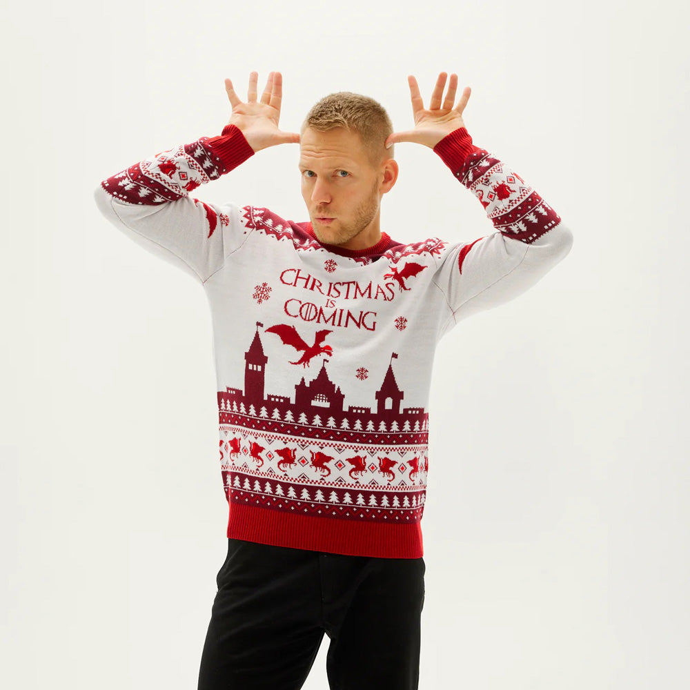 "Christmas is Coming" Ugly Christmas Sweater mens
