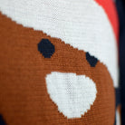 Gingerbread Blue Boys and Girls Ugly Christmas Sweater detail