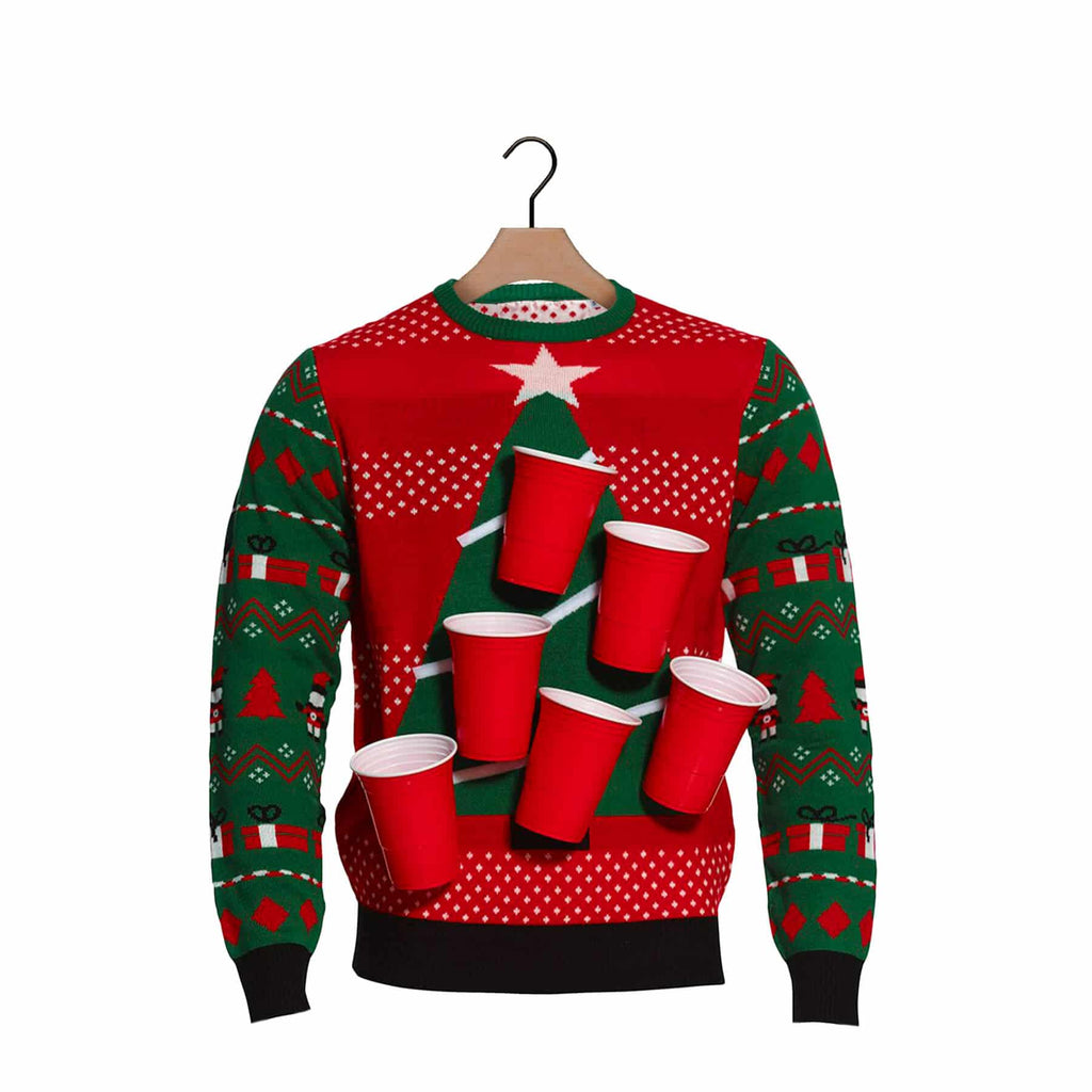 Ugly Christmas Sweater Beer Pong + Beer Opener