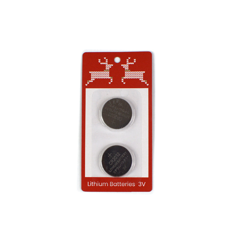 Pack of 2 Batteries for LED light-up Ugly Christmas Sweaters