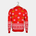 Red Family Ugly Christmas Sweater with Puppy back