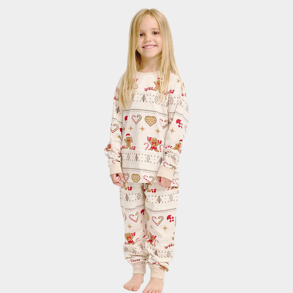Beige Ugly Christmas Pyjama Children Gingercookies
