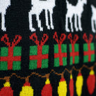 Black Boys and Girls Ugly Christmas Sweater with Trees, Reindeers and Gifts