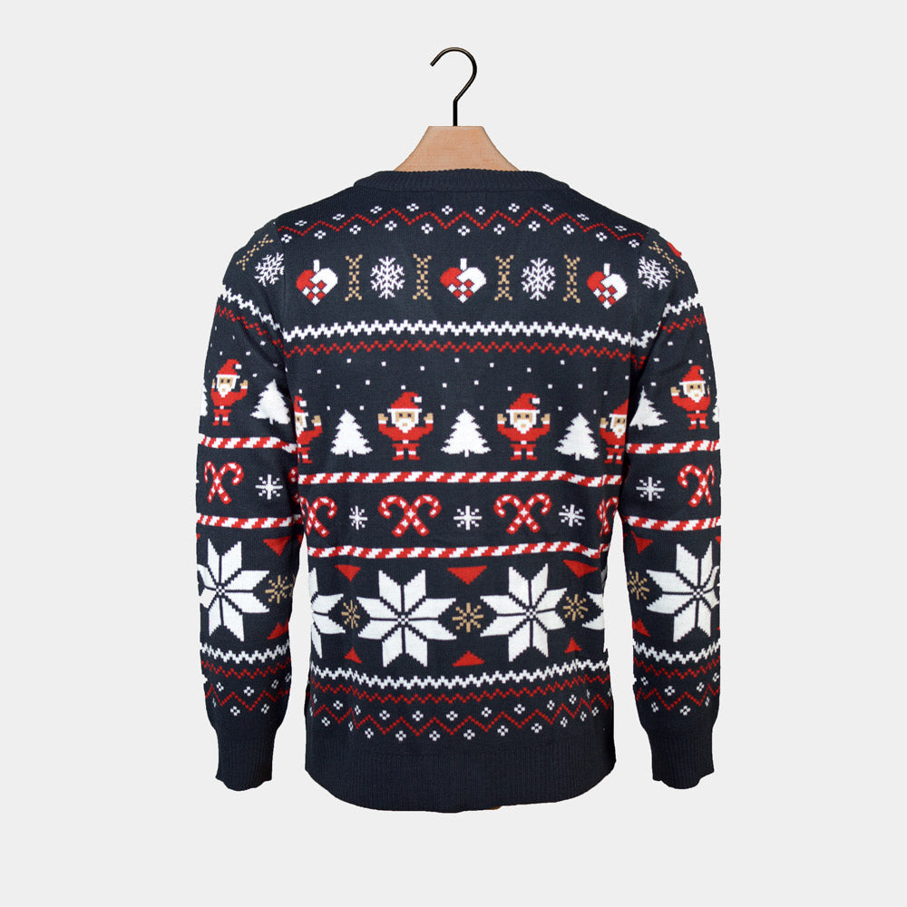 Blue Couple Christmas with Polar Stars Cardigan 
