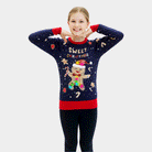 Blue LED light-up Boys and Girls  Ugly Christmas Sweater Ginger Cookie