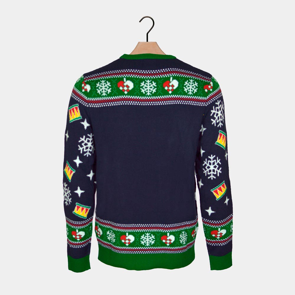 Blue LED light-up Family Ugly Christmas Sweater Christmas Tree
