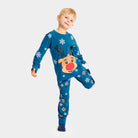 Blue Ugly Christmas Pyjama for Children with Rudolph the Reindeer