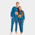 Blue Ugly Christmas Pyjama for Women and Men with Rudolph the Reindeer