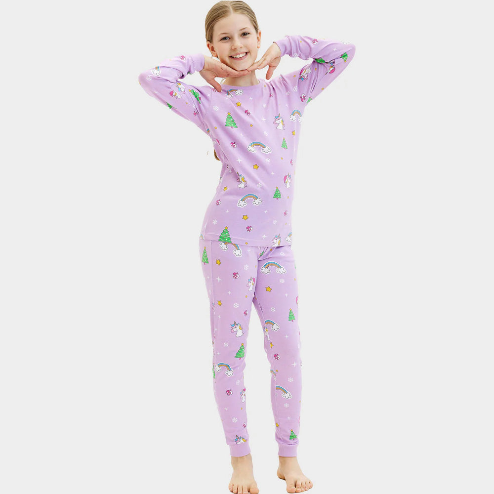 Boys and Girls Christmas Pyjama for Children with Unicorns
