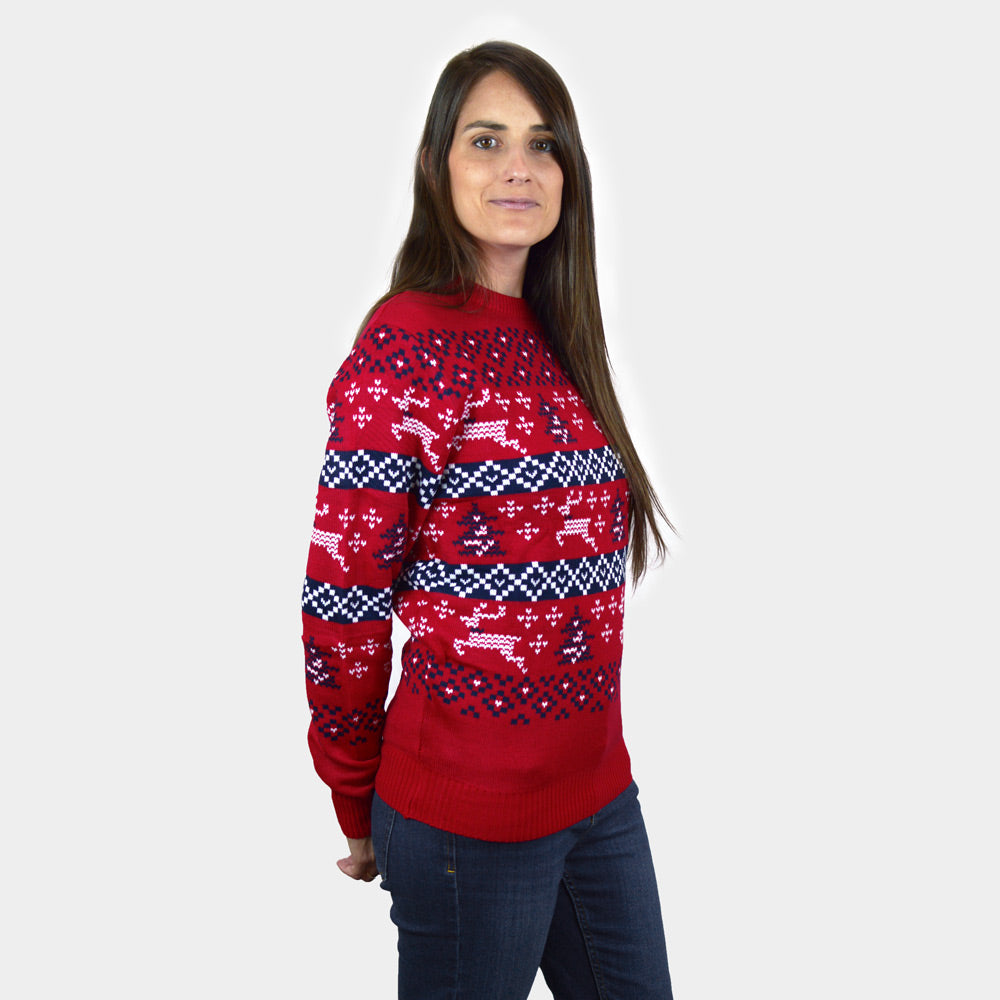 womens Canada Red Ugly Christmas Sweater