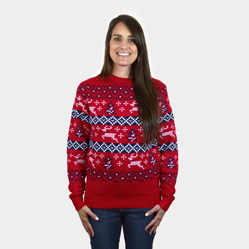 Canada Red Family Ugly Christmas Sweater womens