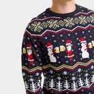 Cheers Mens Ugly Christmas Sweater Santa 
