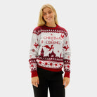 "Christmas is Coming" Couple's Ugly Christmas Sweater womens