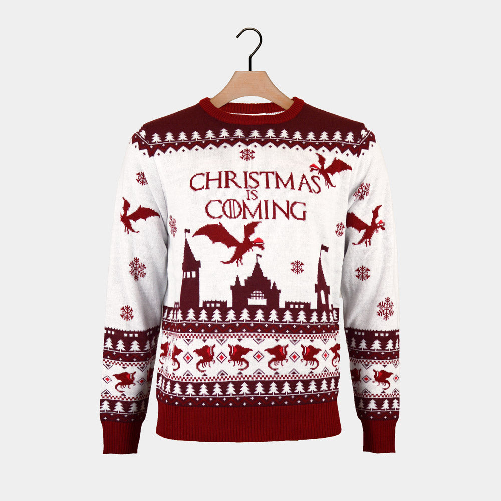 Christmas is Sweater Coming Mens Ugly Christmas 