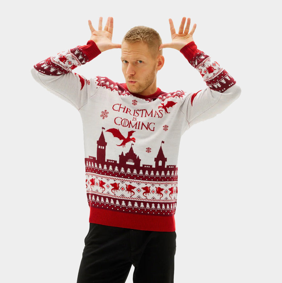 "Christmas is Coming" Men's Ugly Christmas Sweater