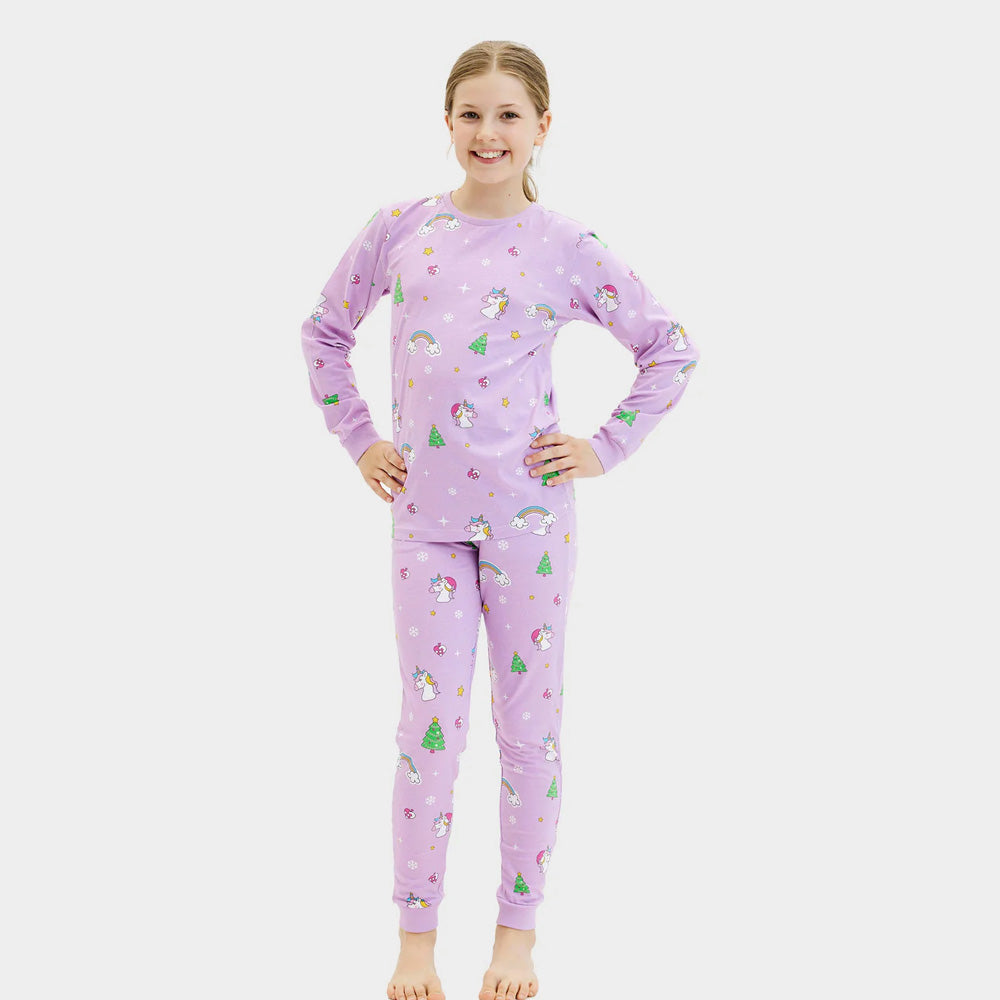 Christmas Pyjama for Children with Unicorns Girl
