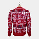 Classic Red Ugly Christmas Sweater with Polar Stars Back