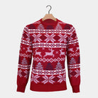 Classic Red Ugly Christmas Sweater with Polar Stars