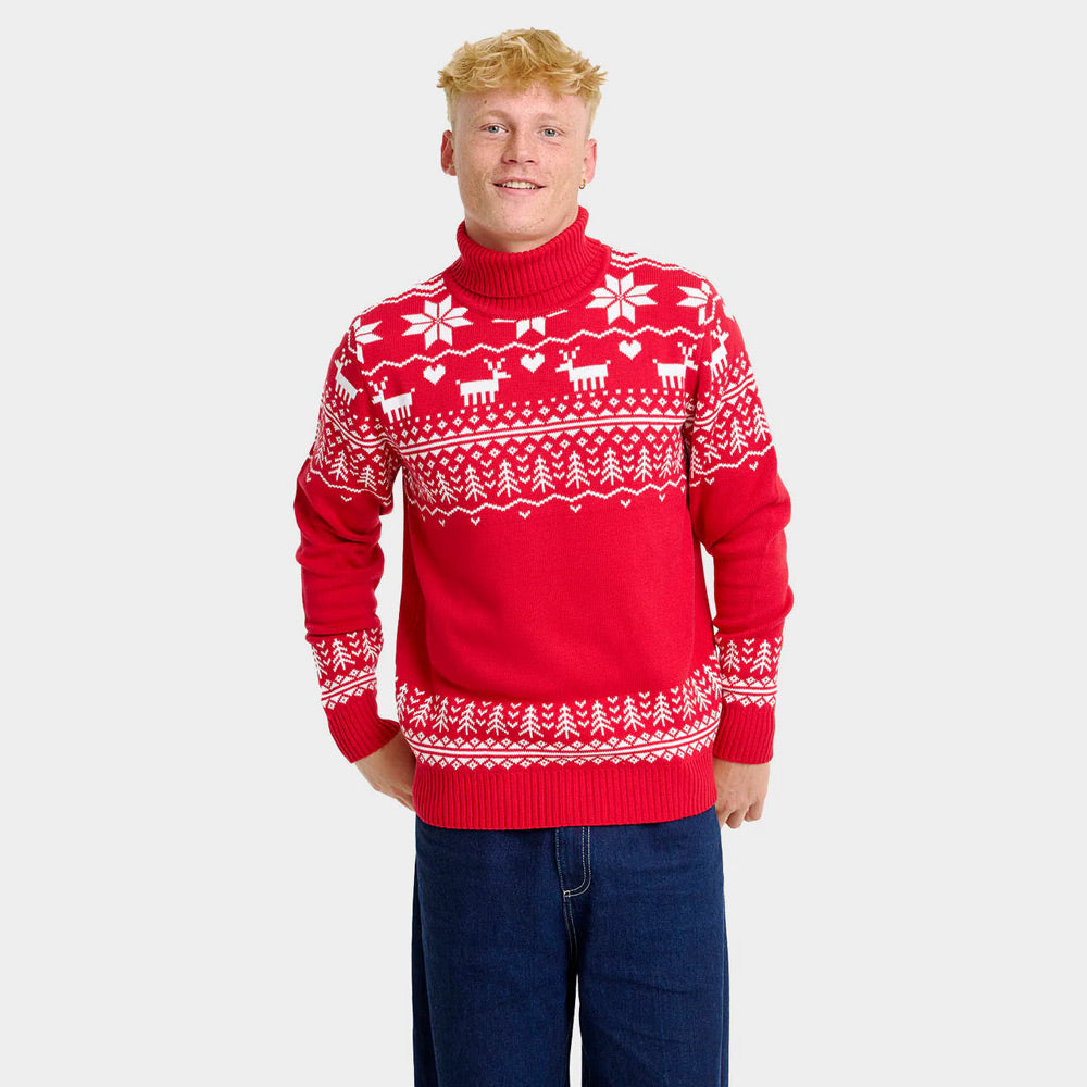 Classy Turtleneck Organic Cotton Couples Ugly Christmas Sweater Greenlandish Men
