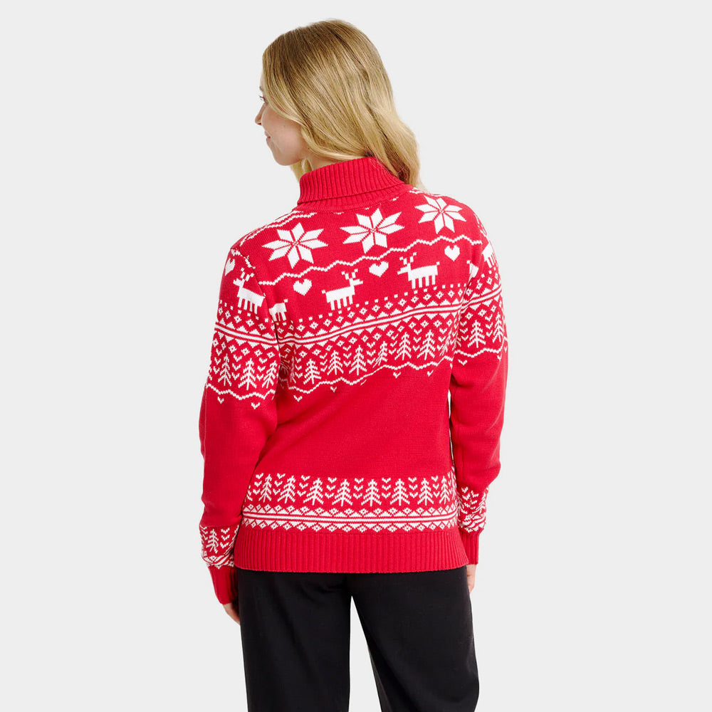 Classy Turtleneck Organic Cotton Ugly Christmas Sweater Greenlandish Womens 
