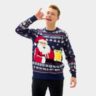 Mens Couple's Ugly Christmas Sweater with Beer Pocket 3D