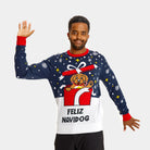 Mens Couple's Ugly Christmas Sweater Feliz Navidog