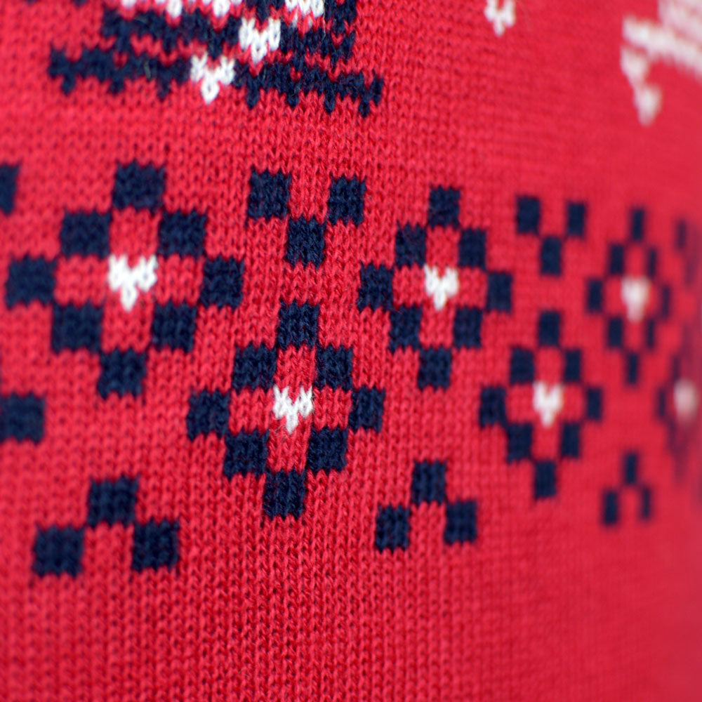 detail Canada Red Couple's Ugly Christmas Sweater