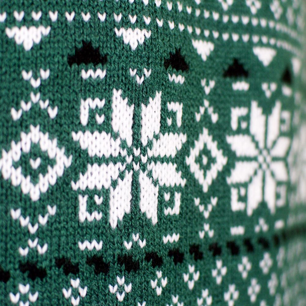 Classy Green and White Elegant Mens Ugly Christmas Sweater