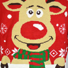 Detail Family Ugly Christmas Sweater with Reindeer with Scarf