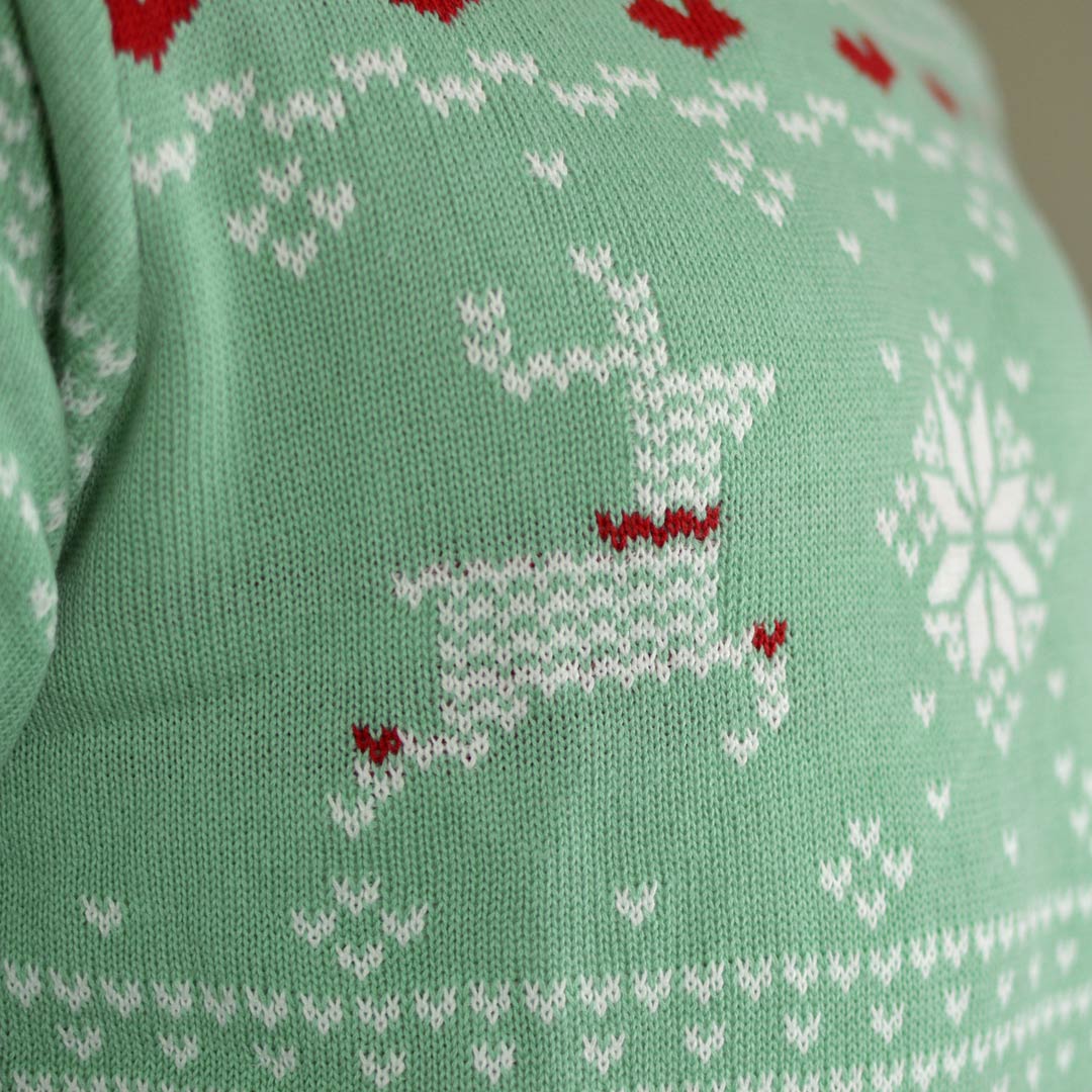 detail Green Sweet Couple's Ugly Christmas Sweater