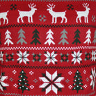 detail Red Men's Ugly Christmas Sweater with Reindeers, Trees and Polar Star