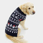 Dog Ugly Christmas Sweater with Trees, Snowmen and Santa