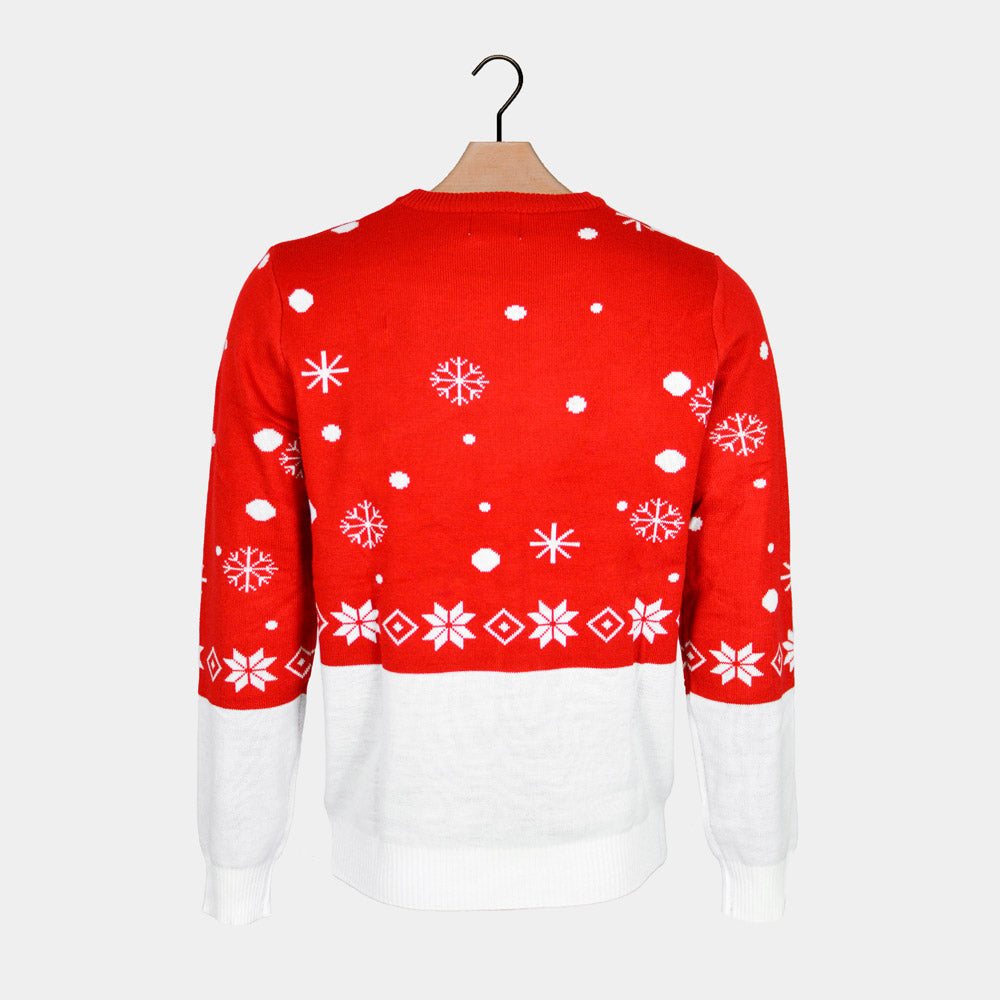 Family Ugly Christmas Sweater Back Reindeer with Scarf