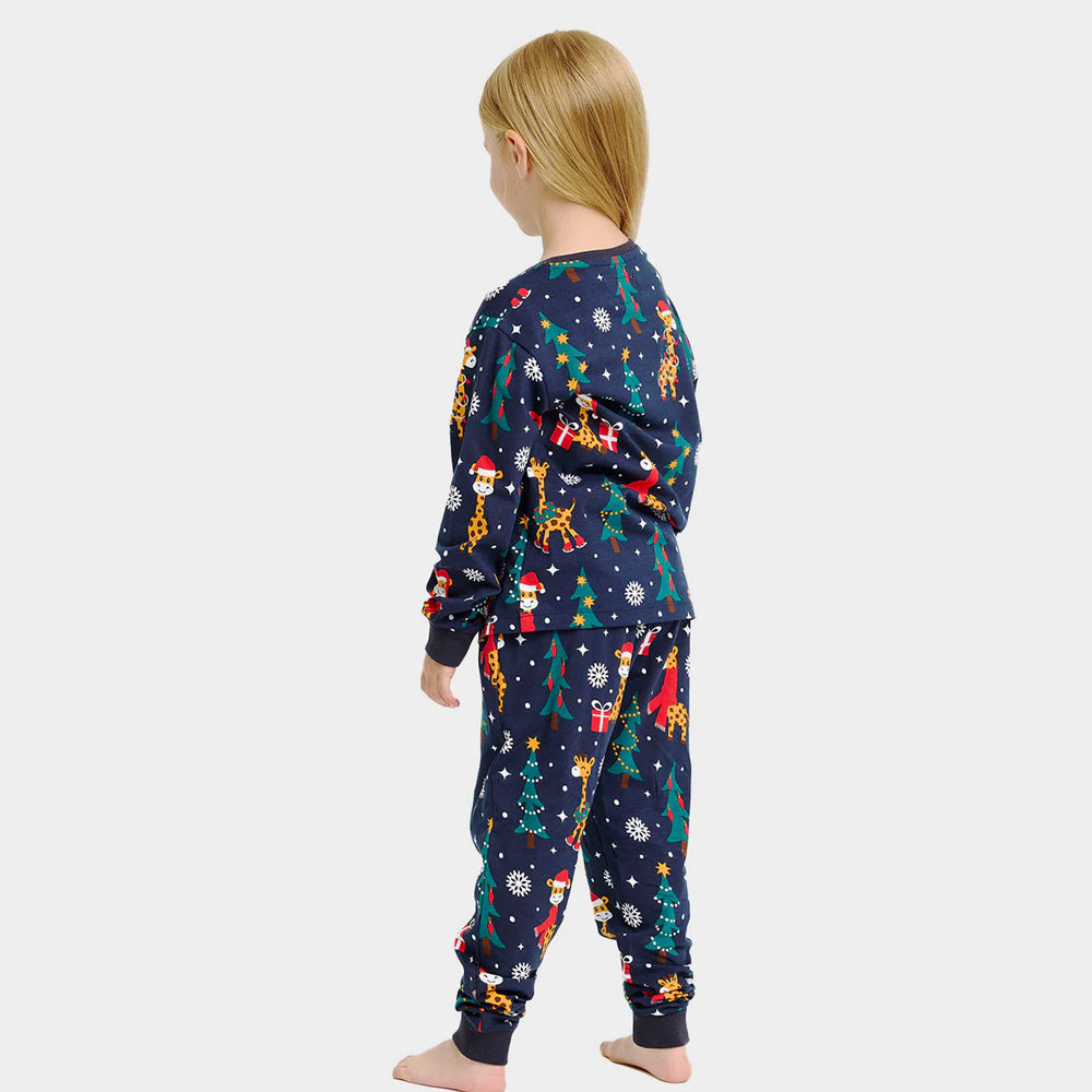 Ugly Christmas Pyjama Children with Giraffes
