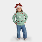 Childrens Sweet Green Cotton Ugly Christmas Sweater
