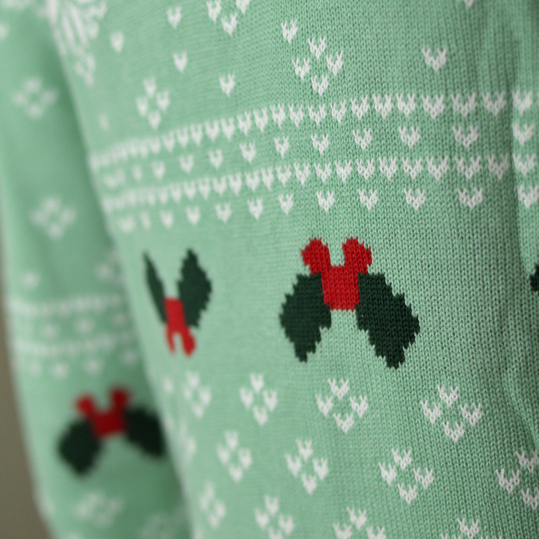 Green Sweet Couple's Ugly Christmas Sweater detail