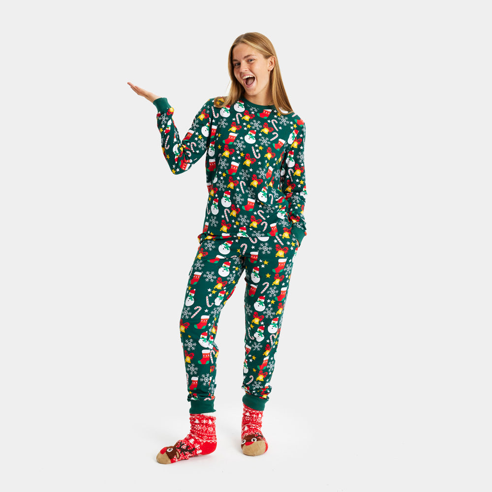 Green Ugly Christmas Pyjama Womens Christmas motifs