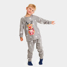 Grey Ugly Christmas Pyjama for Children with Rudolph the Reindeer