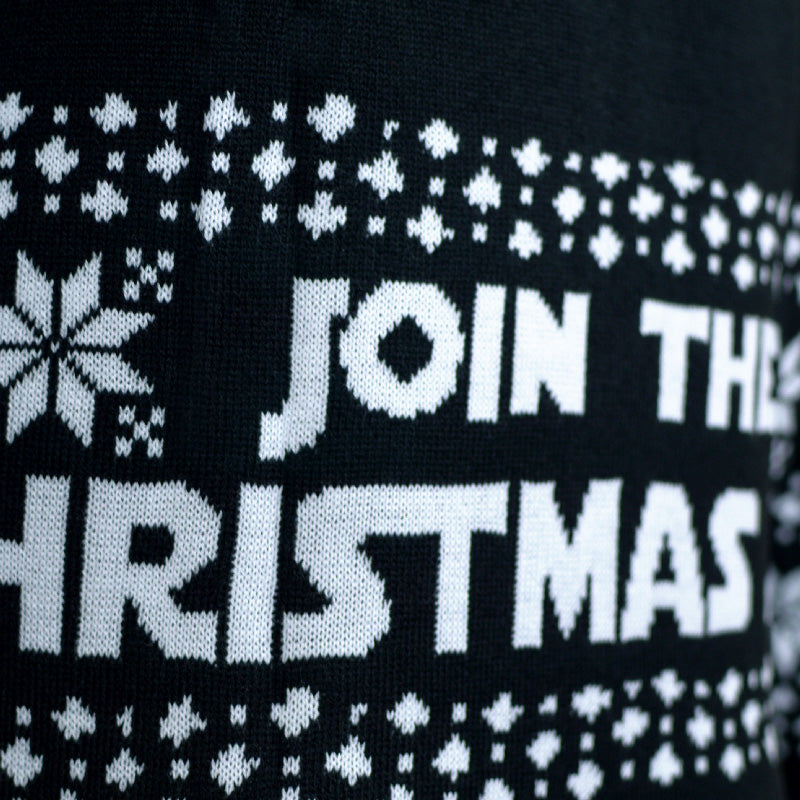 Join the Christmas Side LED light-up Ugly Christmas Sweater detail 2