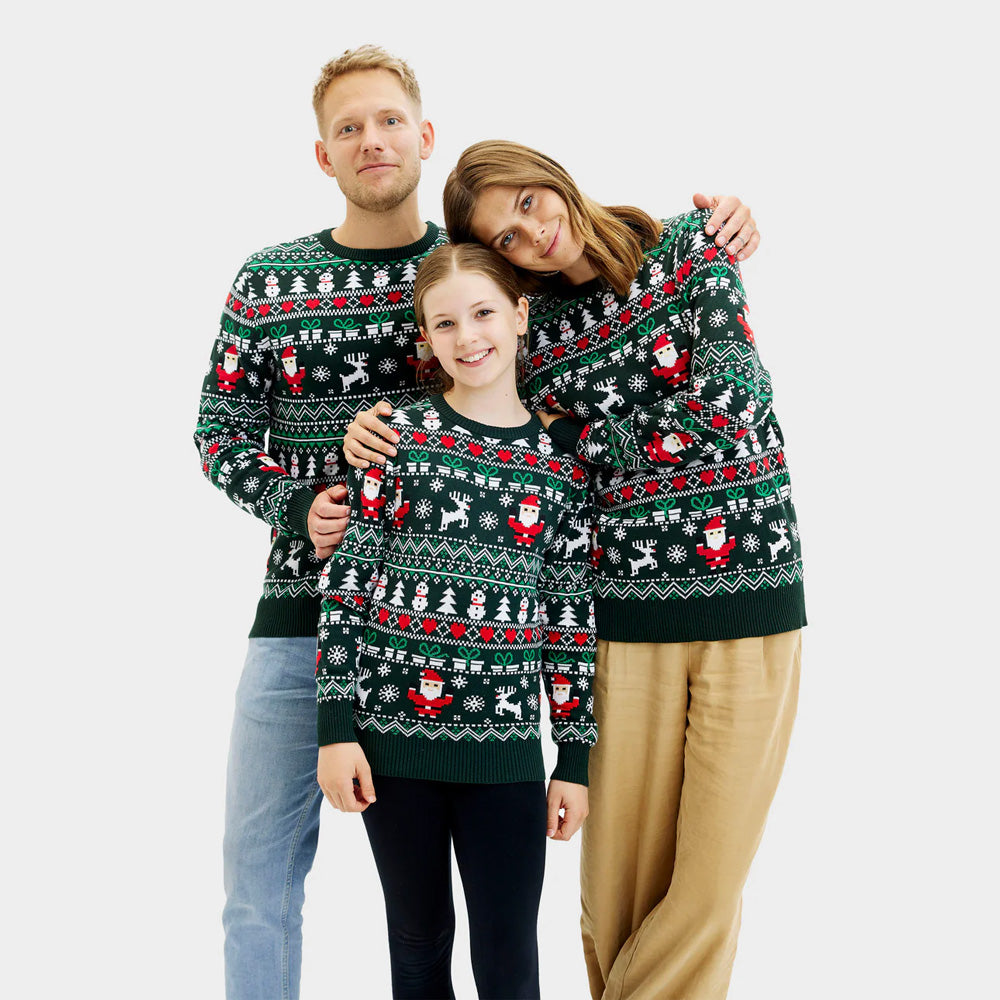 Jolly Green Organic Cotton Mens Ugly Christmas Sweater Family
